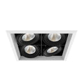 Eurofase  Multiple 26w 4 Lights Square Trim 40 Degree Gimbal 4000k White/black