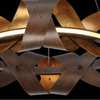 Eurofase Banderia, Chandelier, 3-light, 44'', Bronze-gold Mix, Bronze Glass