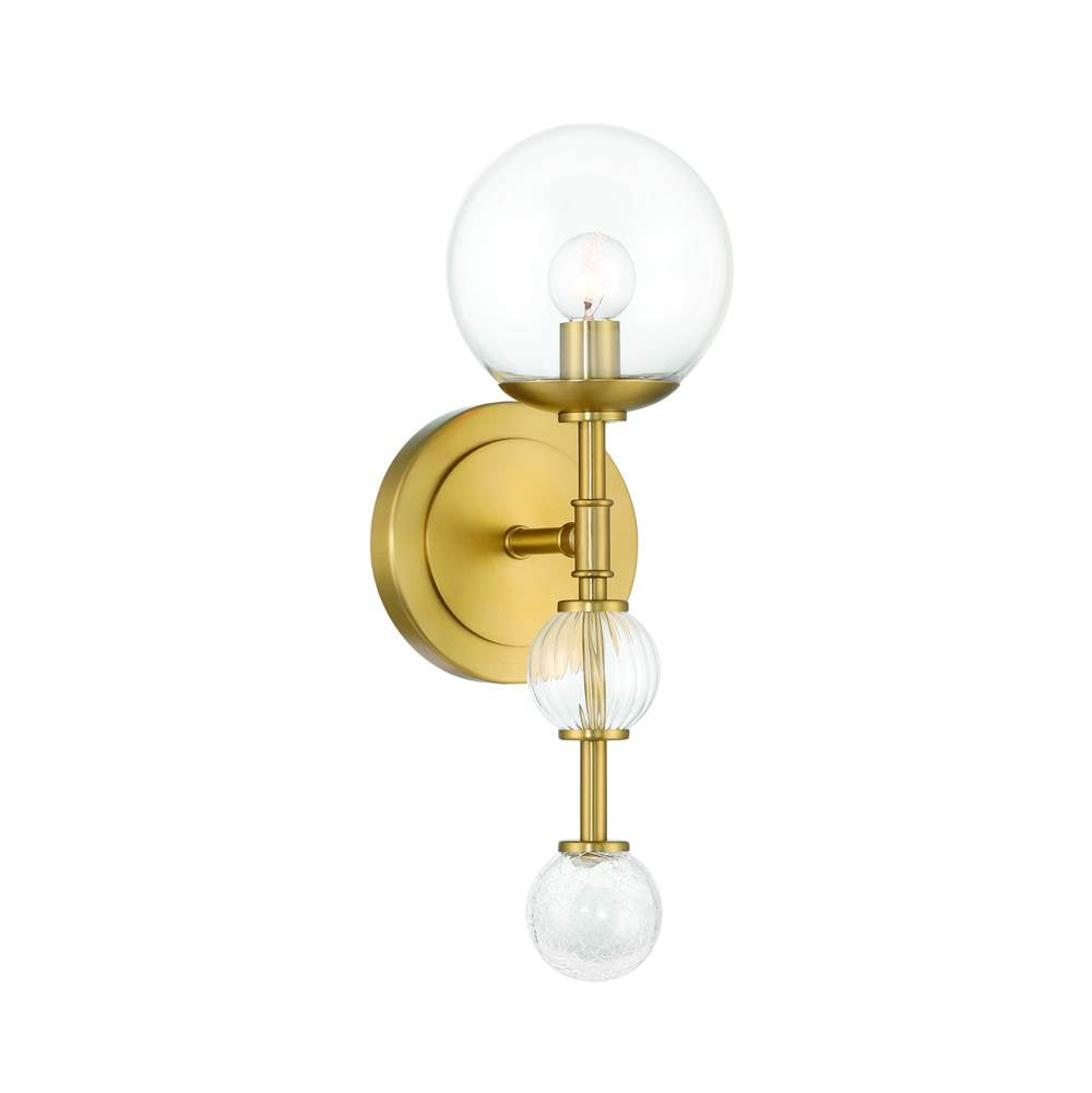 Eurofase 47358-010 Gold Traiton, Wall Sconce, 15'', Gold, Clear Glass Image 5