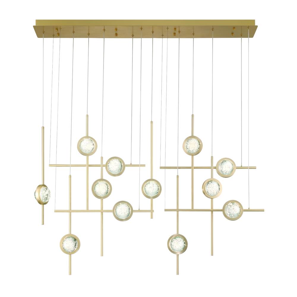 Eurofase Barletta, Chandelier , 12-light, 53'', Anodized Gold