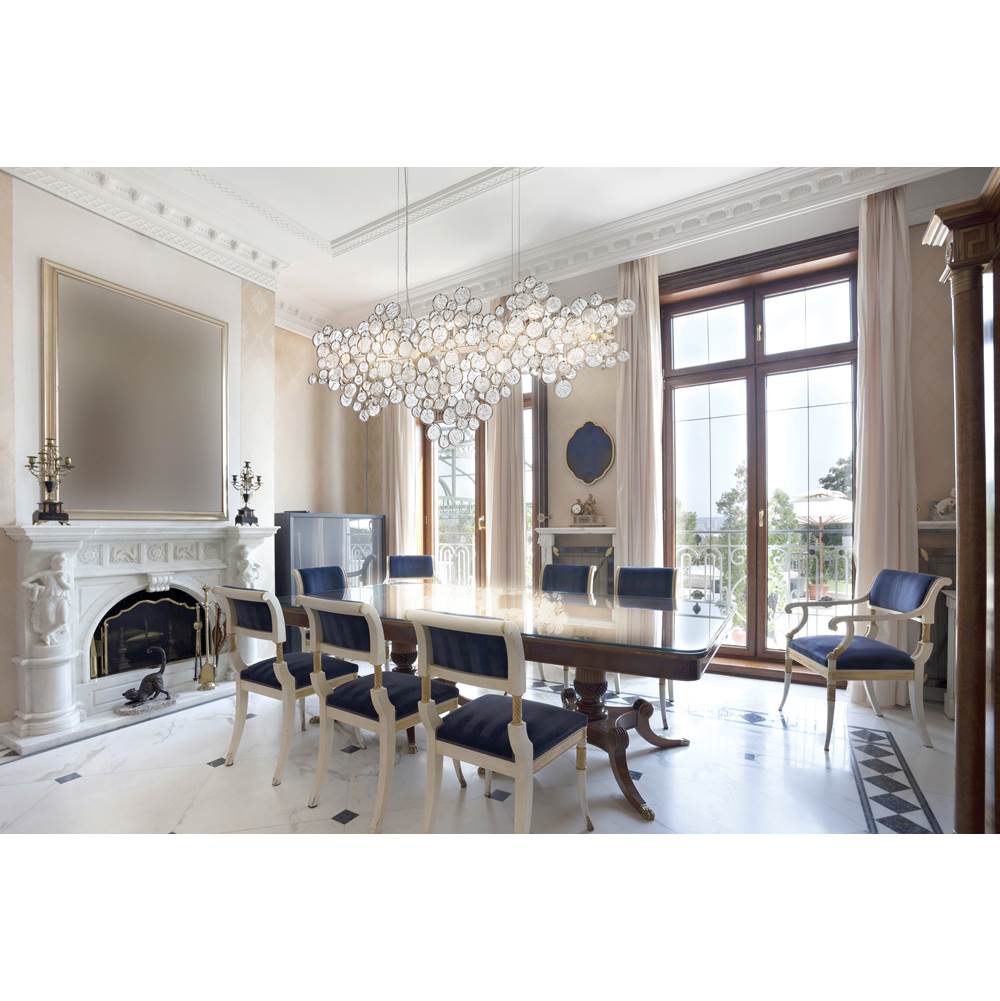 Eurofase 34031-018 Chrome Trento, Chandelier, 12-light, 40'', Chrome, Clear Glass Image 6