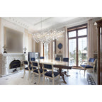 Eurofase 34031-018 Chrome Trento, Chandelier, 12-light, 40'', Chrome, Clear Glass Image 6