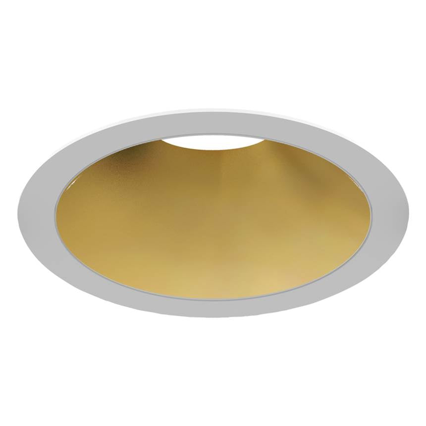 Eurofase Oscar Medium 26w Round White Trim Gold Baffle Wide 3000k Clear Lens