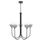 Eurofase Iissa, Chandelier, 5-light, 34'', Matte Black, Smoked Glass