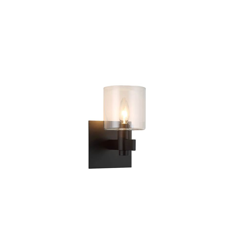 Eurofase 46811-011 Matte Black Decato, Wall Sconce, 9'', Matte Black, Clear Glass Image 2