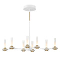 Eurofase Torcia, Chandelier, 8-light, 36'', Matte White, White Acrylic