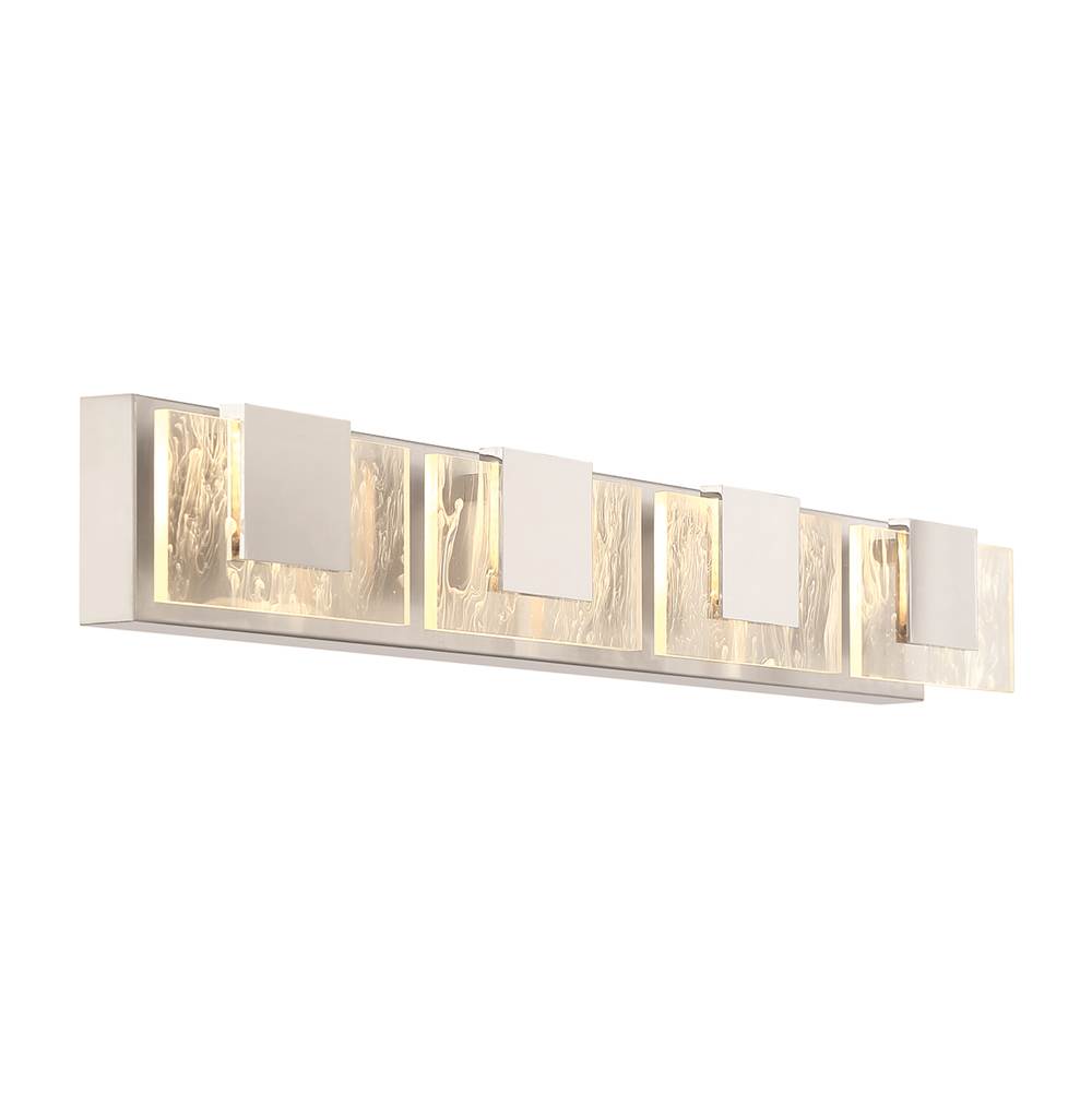 Eurofase 45347-027 Chrome Kasha, Vanity, 4lt, 37'', Chrome, Clear-white Acrylic Image 4