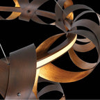 Eurofase 30080-010 Bronze Gold Mix Banderia, Chandelier, 33'', Bronze-gold Mix, Bronze Glass Image 1