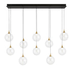Eurofase 48932-011 Gold Iissa, Chandelier, 10-light, 47'', Gold, Clear Glass Image 6