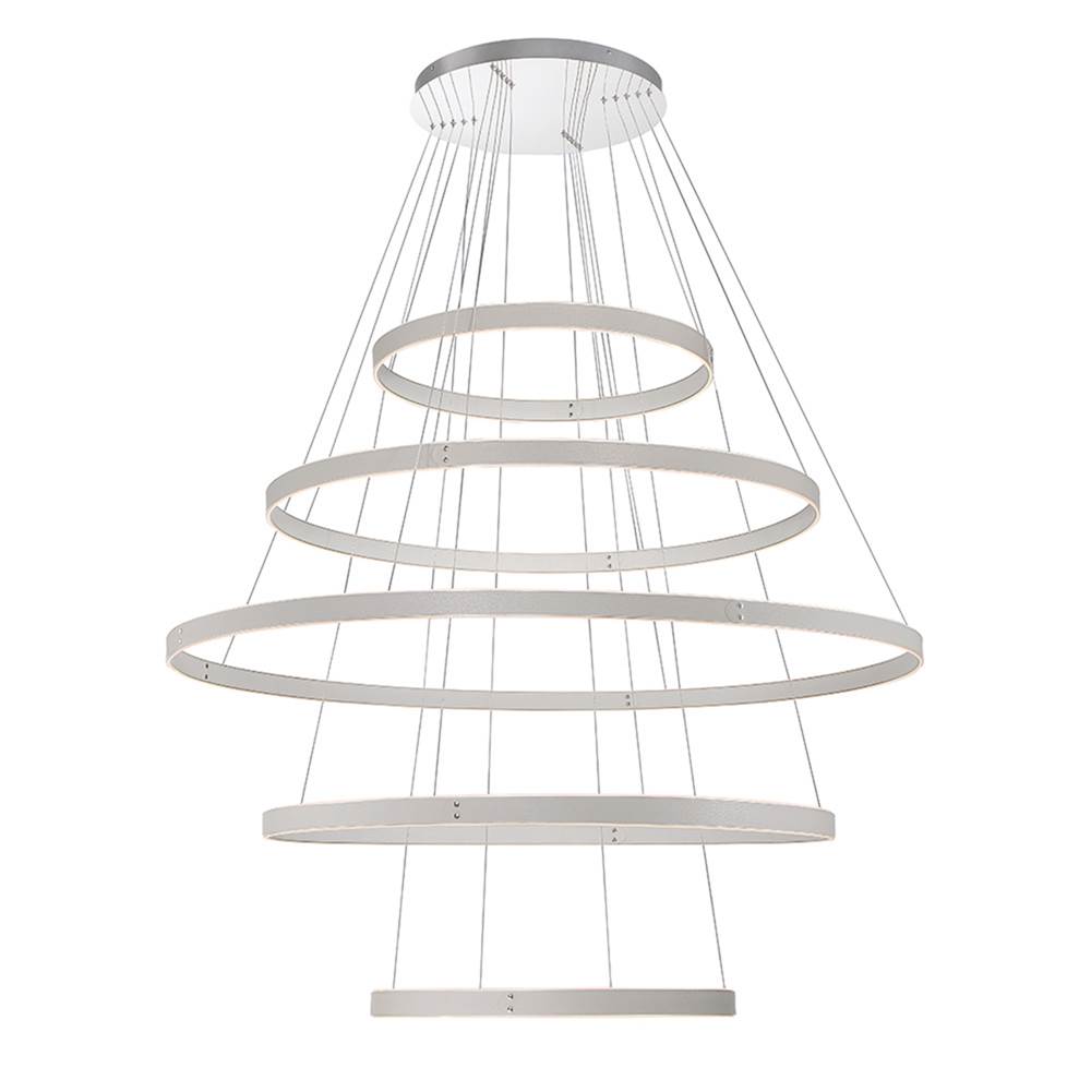 Eurofase Verdura, Chandelier, 5-light, 60'', Matte Grey, White Acrylic