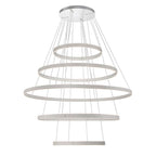 Eurofase Verdura, Chandelier, 5-light, 60'', Matte Grey, White Acrylic