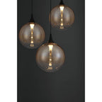 Eurofase 48929-035 Matte Black Iissa, Chandelier, 7-light, 21'', Matte Black, Amber Glass Image 4