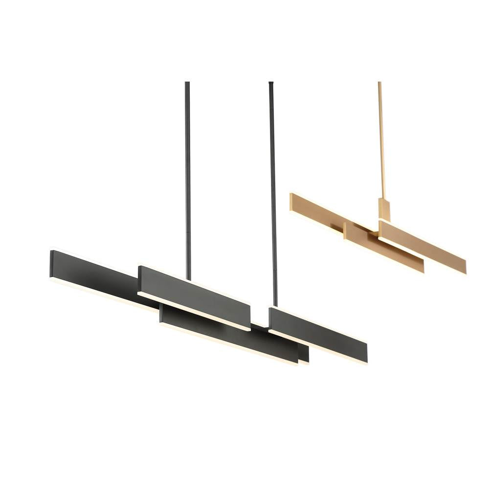 Eurofase 37065-027 Matte Gold Cameno, Chandelier, 55'', Matte Gold, White Acrylic Image 2