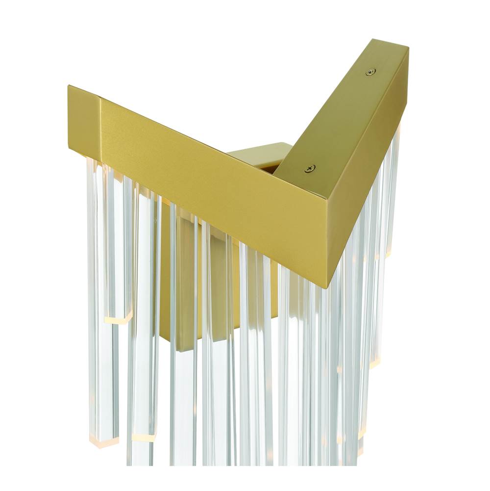 Eurofase 47600-010 Matte Gold Vivien, Wall Sconce, 20'', Matte Gold, Crystalic Acrylic Image 3
