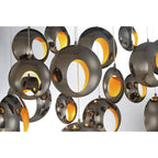 Eurofase 35911-012 Chrome Black Arlington, Chandelier, 19-light, 51'', Chrome Black, Gold Steel Image 5