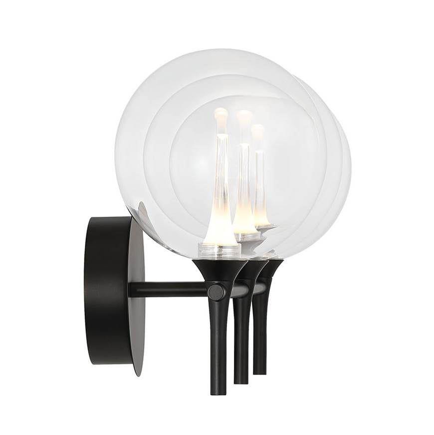Eurofase 48915-014 Matte Black Iissa, Vanity, 3lt, Matte Black, Clear Glass Image 4