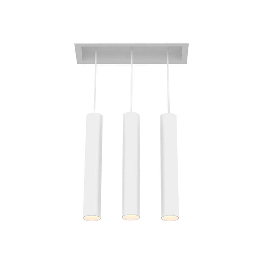 Eurofase Tango 15w 3 Light White Trim Suspension 3000k Clear Lens