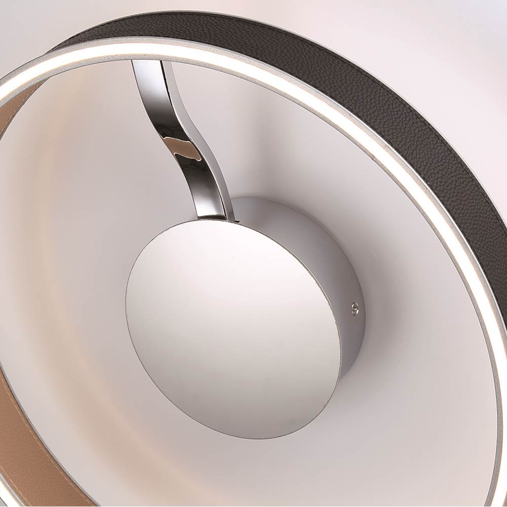Eurofase Verdura, Flush Mount, 15'', Matte Black, White Acrylic