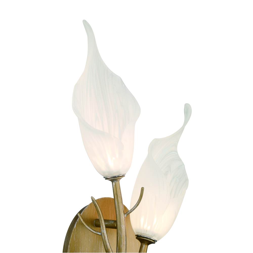 Eurofase 47228-016 Antique Gold Matera, Wall Sconce, 2-light, 21'', Antique Gold, White Glass Image 5