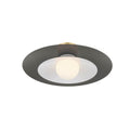 Eurofase 46815-033 Matte Grey Welsh, Flush Mount, 18'', Matte Grey, White Glass Image 1