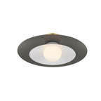 Eurofase 46815-033 Matte Grey Welsh, Flush Mount, 18'', Matte Grey, White Glass Image 1