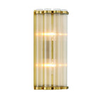 Eurofase 47241-015 Gold Glasbury, Wall Sconce, 14'', Gold, Ribbed Glass Image 1