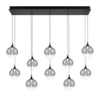 Eurofase 48933-025 Matte Black Iissa, Chandelier, 10-light, 47'', Matte Black, Smoked Glass Image 2