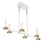 Eurofase 45713-026 Matte White Torcia, Chandelier, 6-light, 31'', Matte White, White Acrylic Image 5