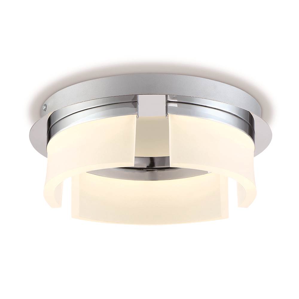 Eurofase 31798-013 Chrome Bria, Flush Mount, 11'', Chrome, White Acrylic Image 3
