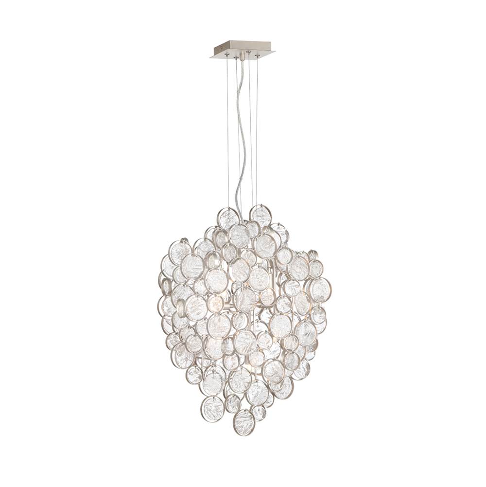 Eurofase 34030-011 Chrome Trento, Chandelier, 7-light, 25'', Chrome, Clear Glass Image 2
