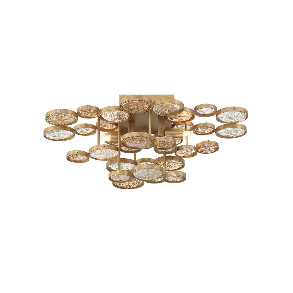 Eurofase 45452-024 Matte Gold Trento, Wall Sconce, 18'', Matte Gold, Clear-amber Glass Image 5