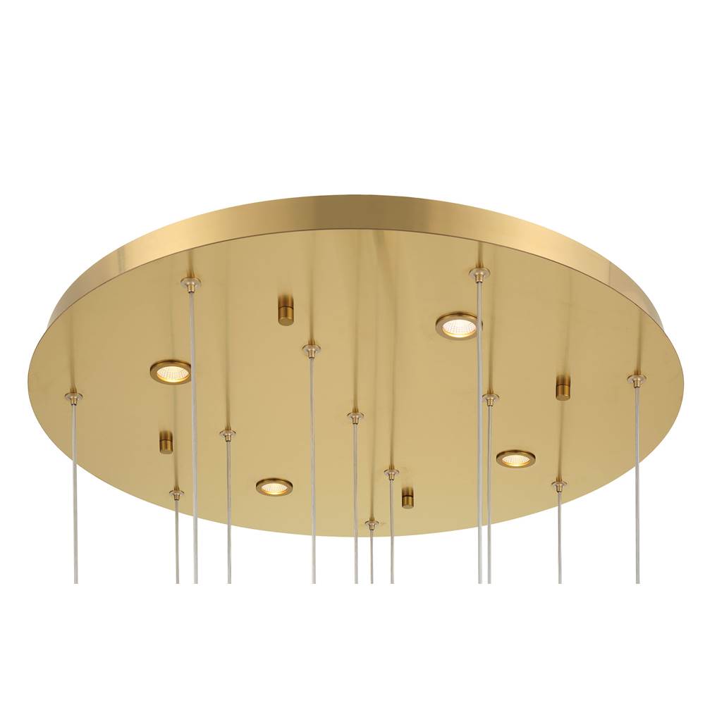 Eurofase 49237-016 Gold Norah, Chandelier, 12-light, 24'', Gold, Mixed Glass Image 3