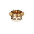 Eurofase Nottingham, Flush Mount, 10'', Antique Brass, Amber Glass
