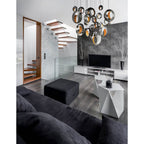 Eurofase 35911-012 Chrome Black Arlington, Chandelier, 19-light, 51'', Chrome Black, Gold Steel Image 3