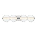 Eurofase 46810-014 Chrome Atomo, Vanity, 4lt, 30'', Chrome, Clear Glass Image 3