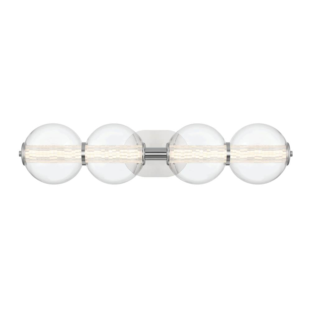 Eurofase 46810-014 Chrome Atomo, Vanity, 4lt, 30'', Chrome, Clear Glass Image 3