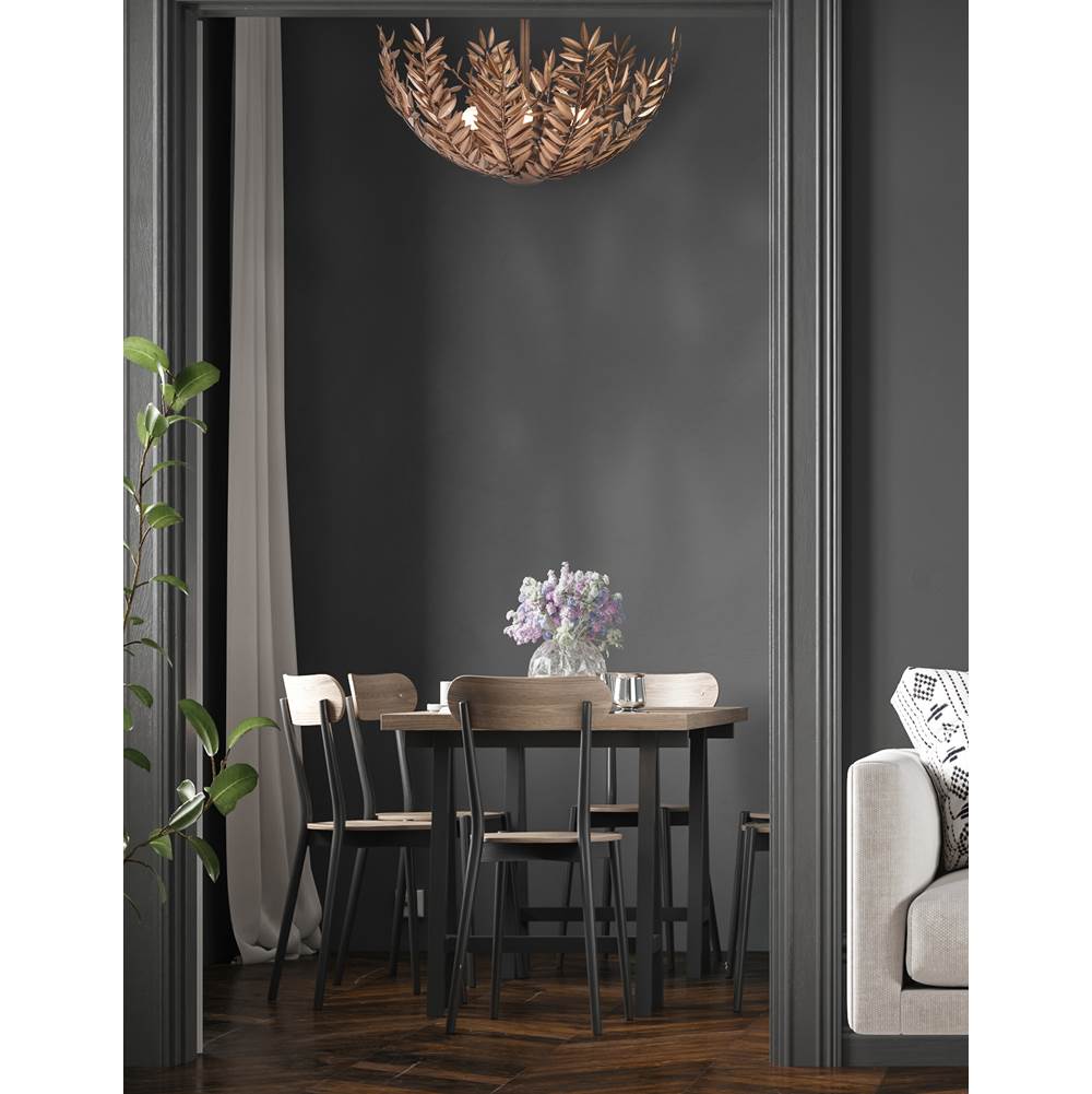 Eurofase 46437-013 Oil Rubbed Bronze Jalore, Flush Mount, 3-light, 22'', Oil Rubbed Bronze, Bronze Steel Image 1