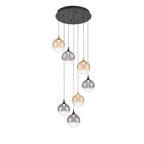 Eurofase Iissa, Chandelier, 7-light, 21'', Gold-black Mix, Mixed Glass