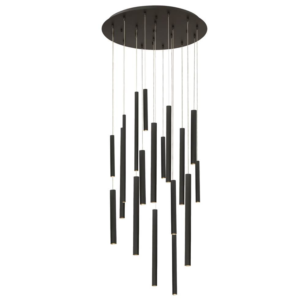 Eurofase 31445-016 Matte Black Santana, Chandelier , 18-light, 24'', Matte Black Image 5