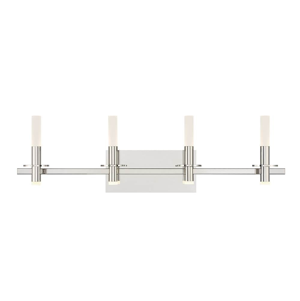 Eurofase 45235-023 Polished Nickel Torna, Vanity, 4lt, 36'', Polished Nickel, White Acrylic Image 9