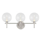 Eurofase 48914-017 Satin Nickel Iissa, Vanity, 3lt, Satin Nickel, Clear Glass Image 2