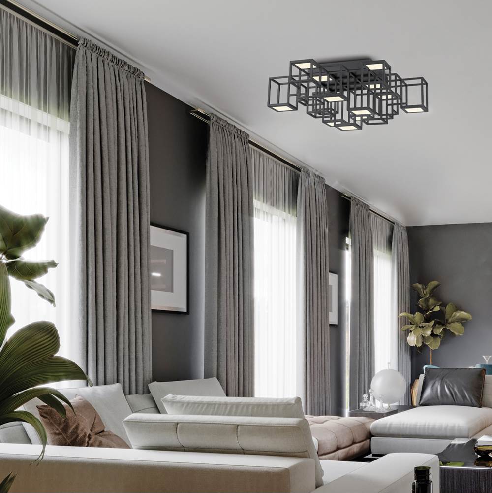 Eurofase 38261-026 Matte Black Ferro, Flush Mount , 13-light, 25'', Matte Black Image 1