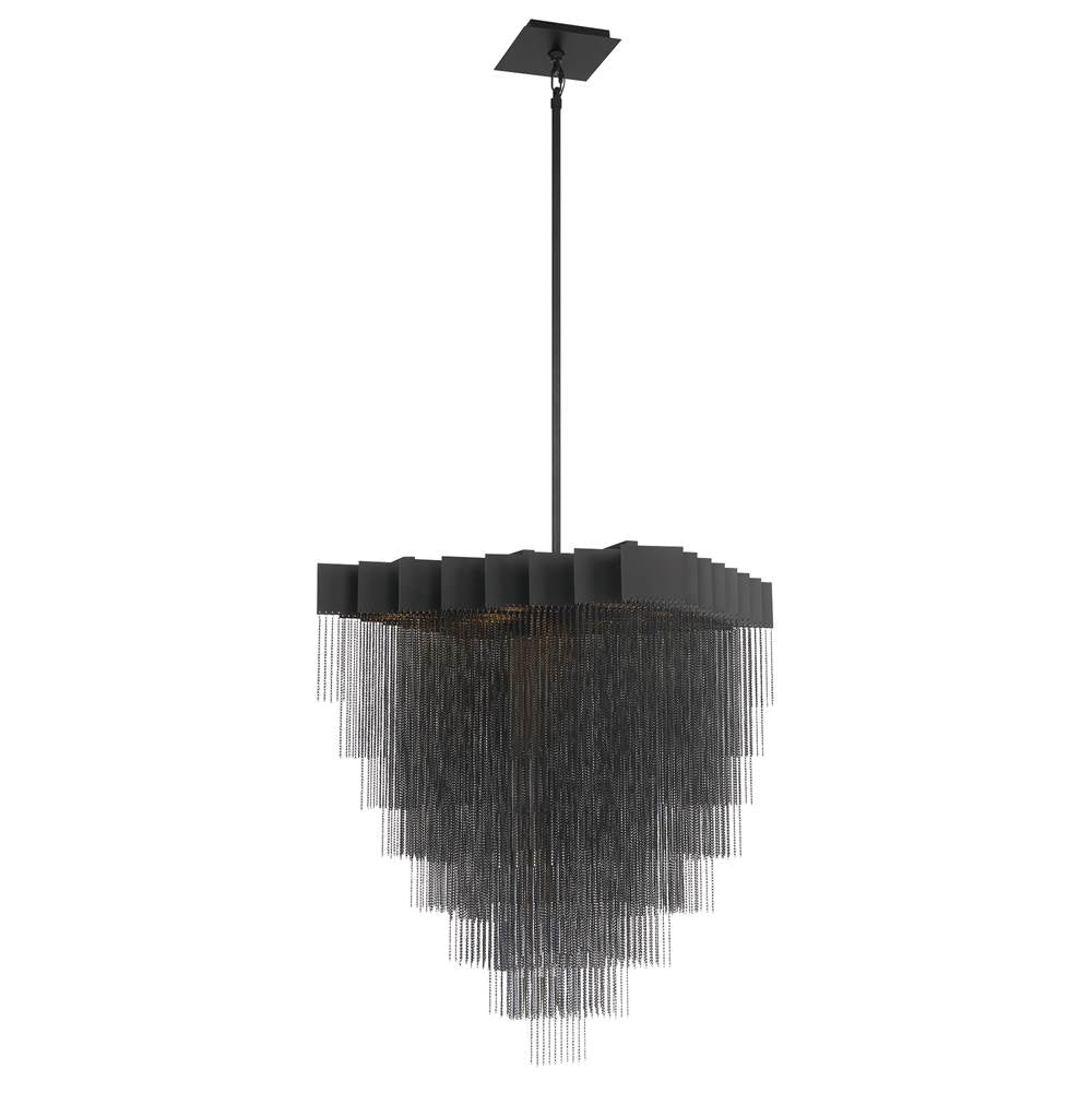 Eurofase Bloomfield, Chandelier, 18-light, 31'', Matte Black, Black Aluminum