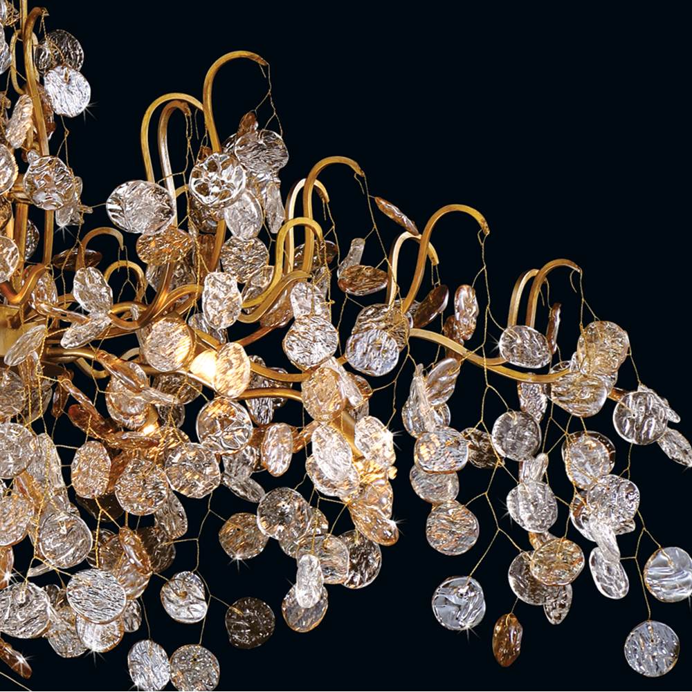 Eurofase 29059-010 Gold Campobasso, Chandelier, 8-light, 26'', Gold, Mixed Glass Image 5