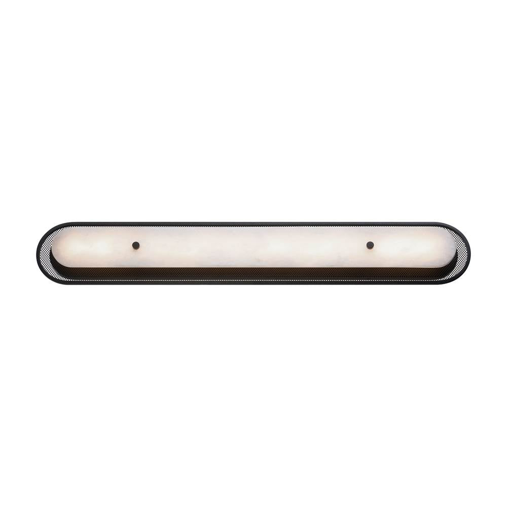 Eurofase Tramore, Wall Sconce , 38'', Matte Black, Alabaster