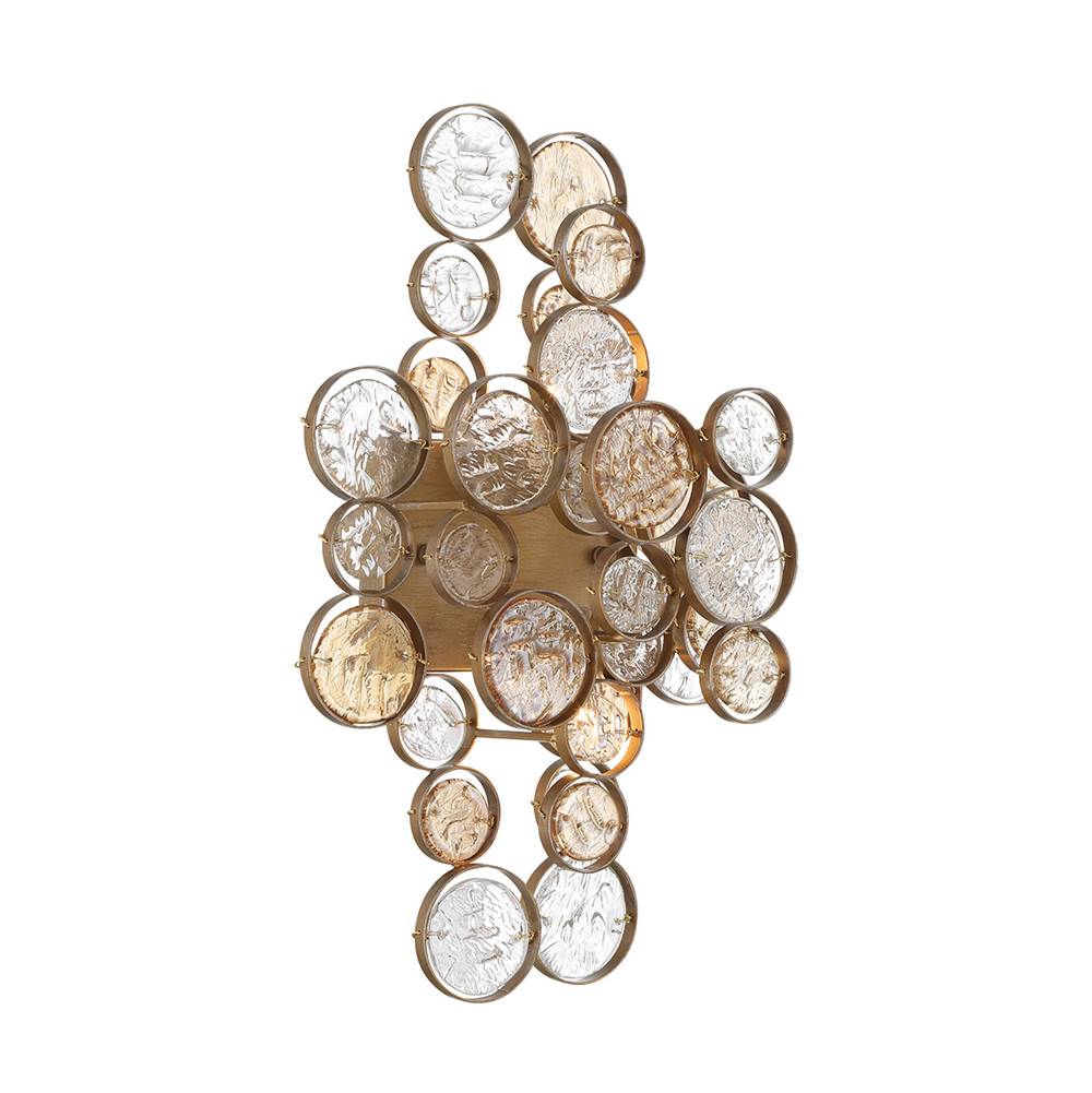 Eurofase 45452-024 Matte Gold Trento, Wall Sconce, 18'', Matte Gold, Clear-amber Glass Image 4