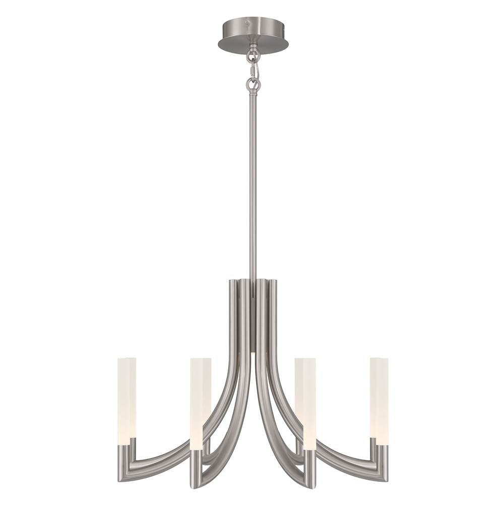 Eurofase 49010-022 Brushed Nickel Olette, Chandelier, 8-light, 24'', Brushed Nickel, Frosted Acrylic Image 2