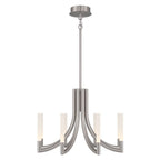 Eurofase 49010-022 Brushed Nickel Olette, Chandelier, 8-light, 24'', Brushed Nickel, Frosted Acrylic Image 2
