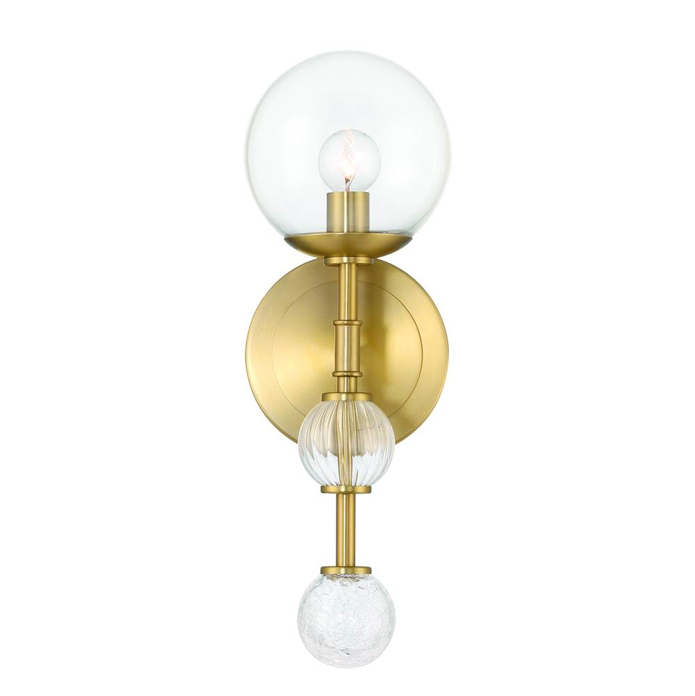 Eurofase 47358-010 Gold Traiton, Wall Sconce, 15'', Gold, Clear Glass Image 3