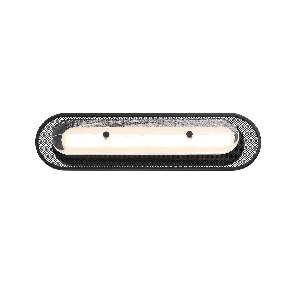 Eurofase Tramore, Wall Sconce, 22'', Matte Black, Silver Glass
